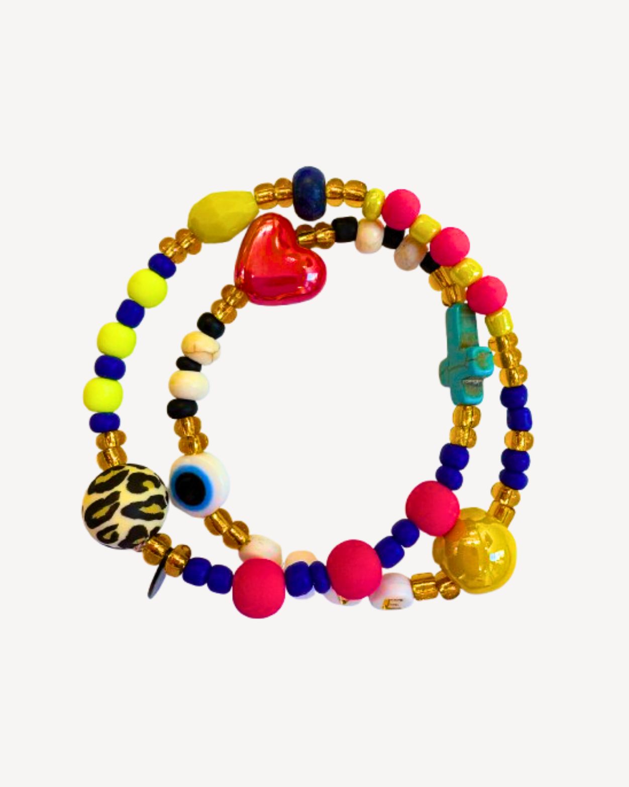 Bracelet double - coeur oeil