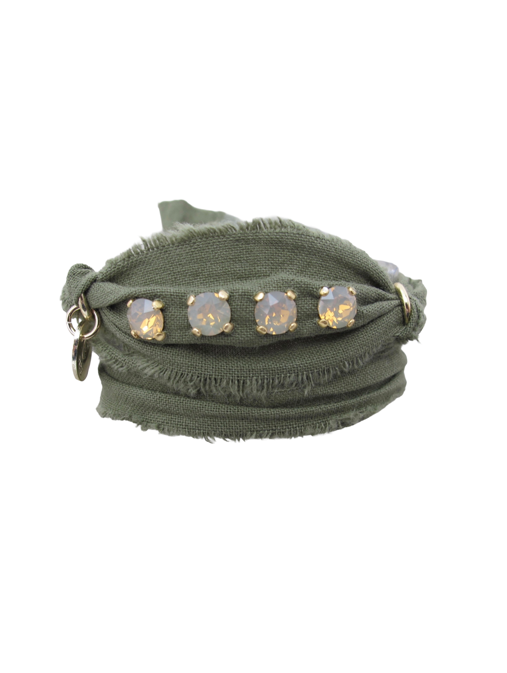 Bracelet Doudou Pure Crystal Kaki